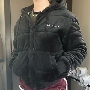 Champion velour puffer jacket